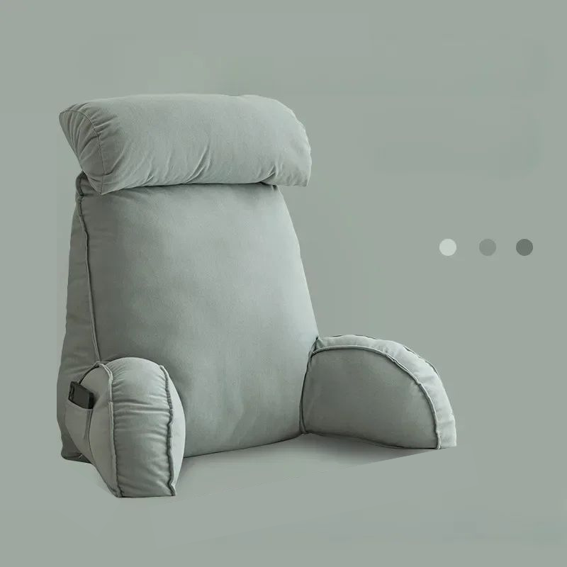 Coussin dos gris clair