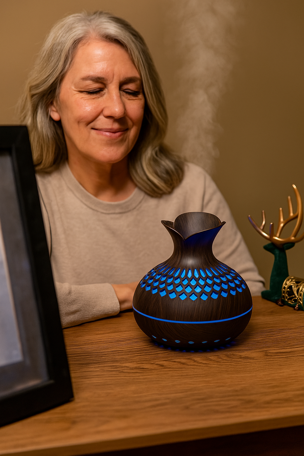 Diffuseur huiles femme relaxation