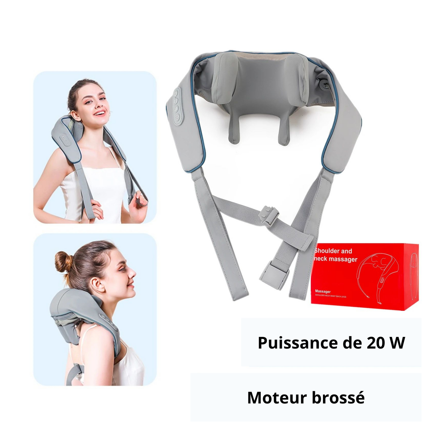 appareil de massage puissance-20W-gris