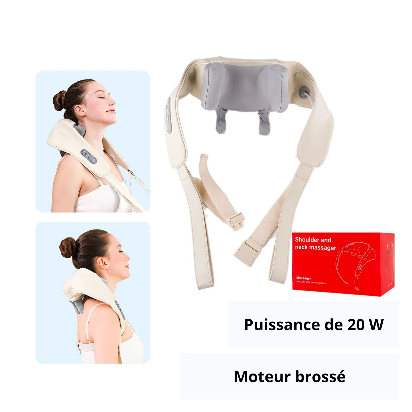 appareil de massage puissance 20W blanc