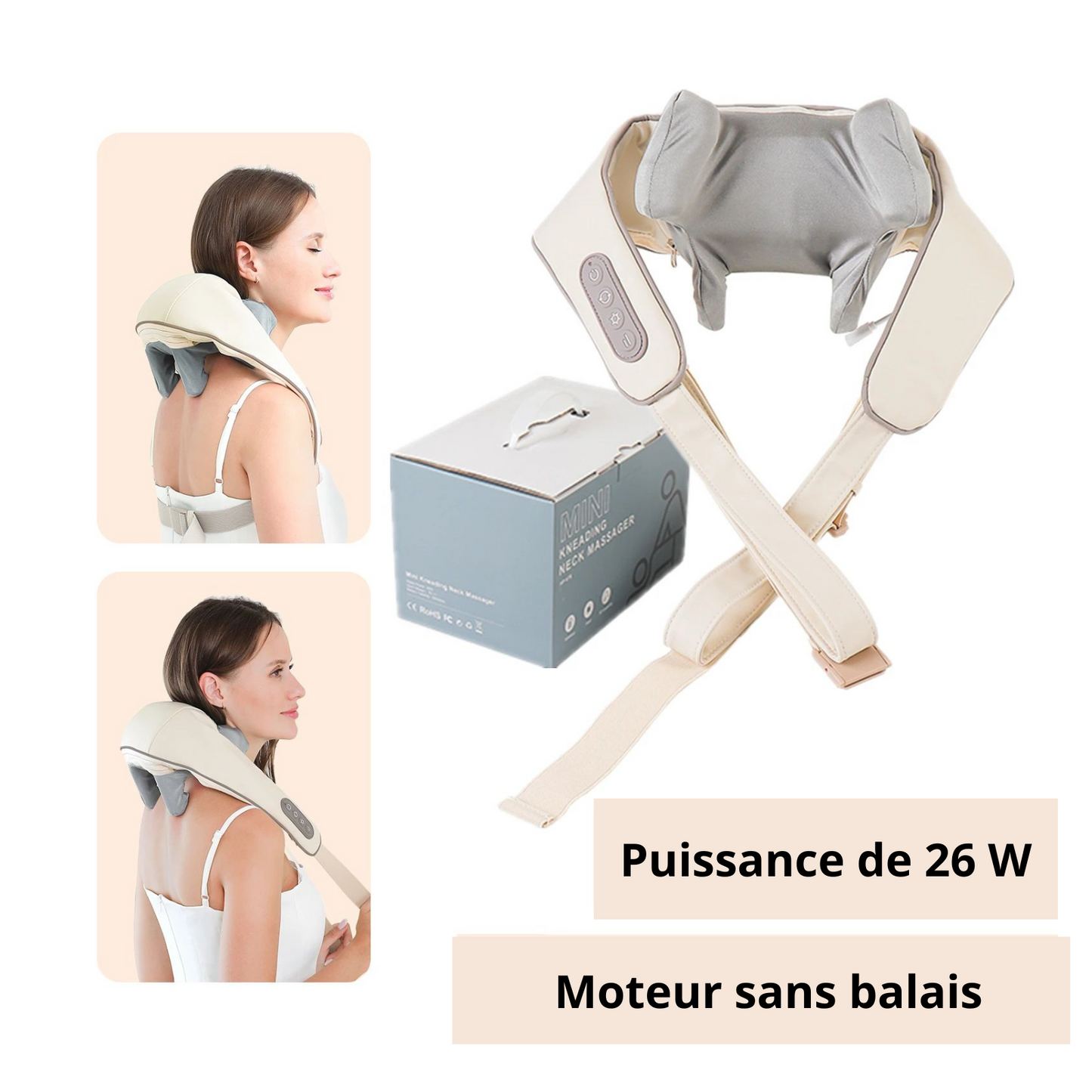 appareil de massage puissance 26W blanc