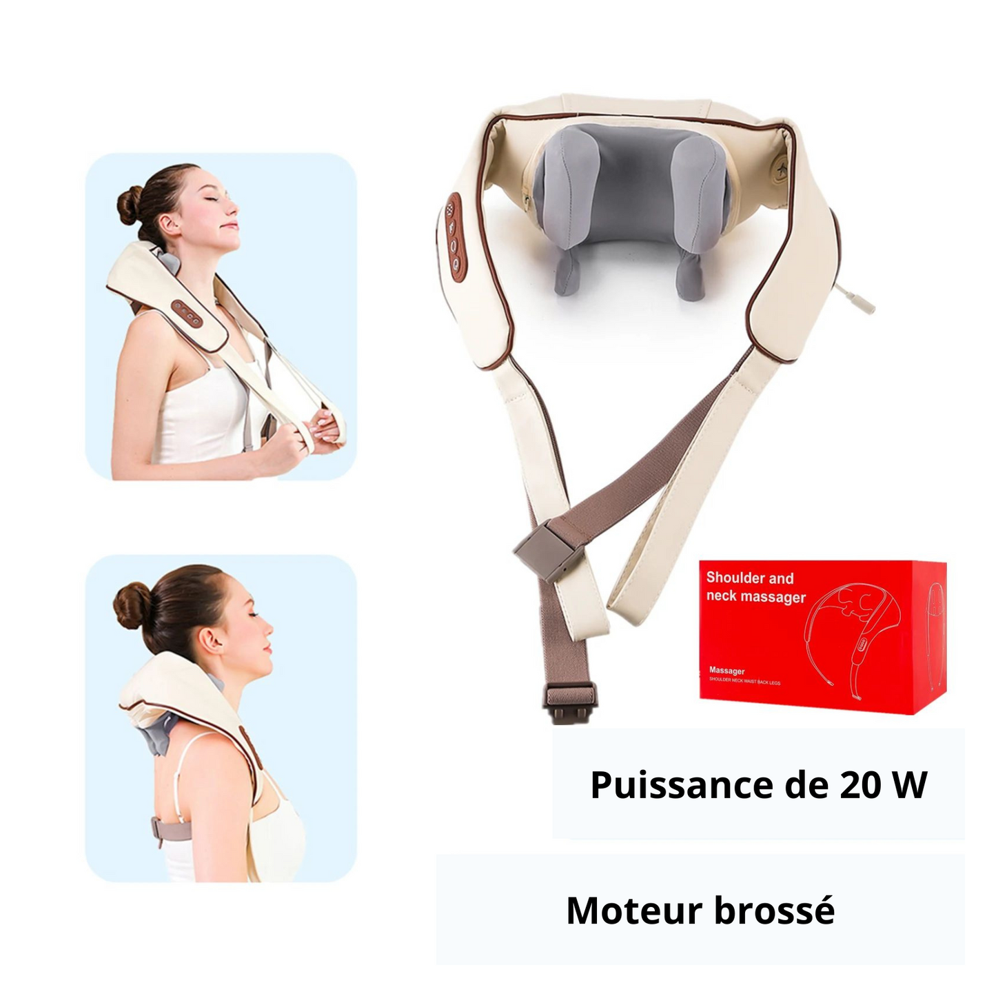 appareil de massage puissance 26W brun