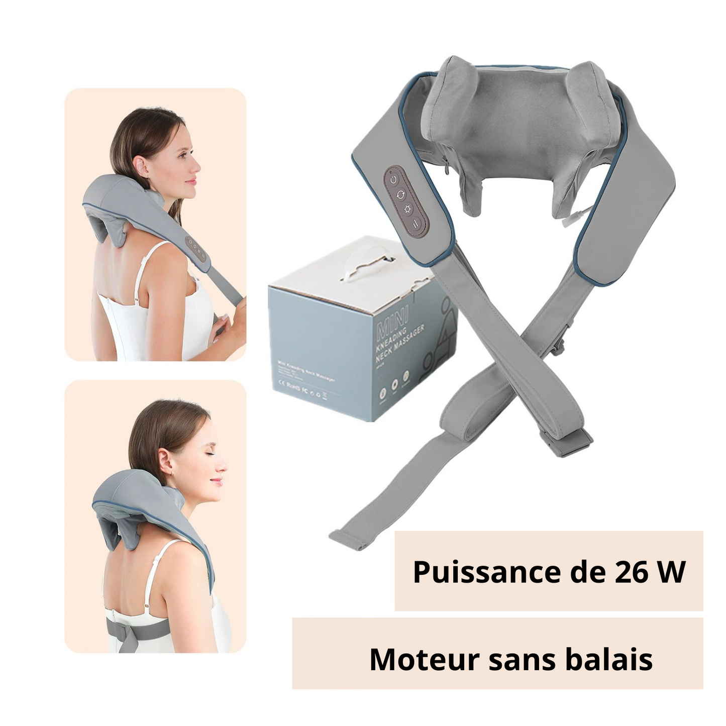 appareil de massage puissance 26W gris