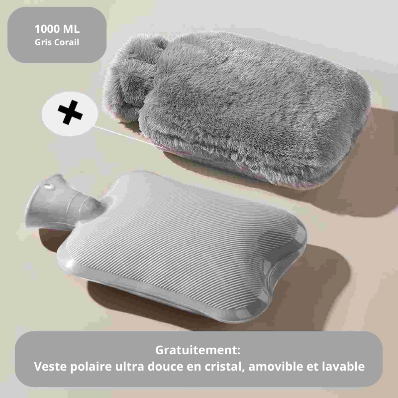 bouillotte 1000 ml gris corail
