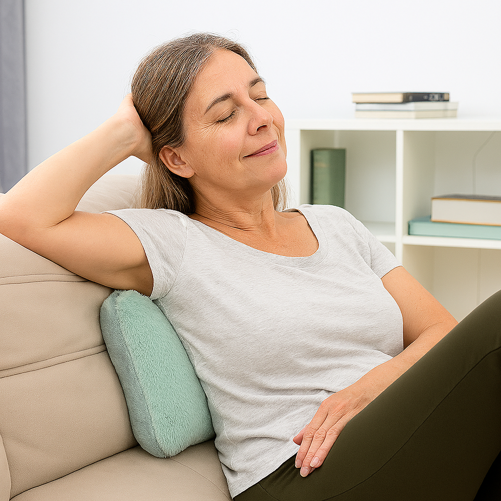 bouillotte electrique femme relaxation dos