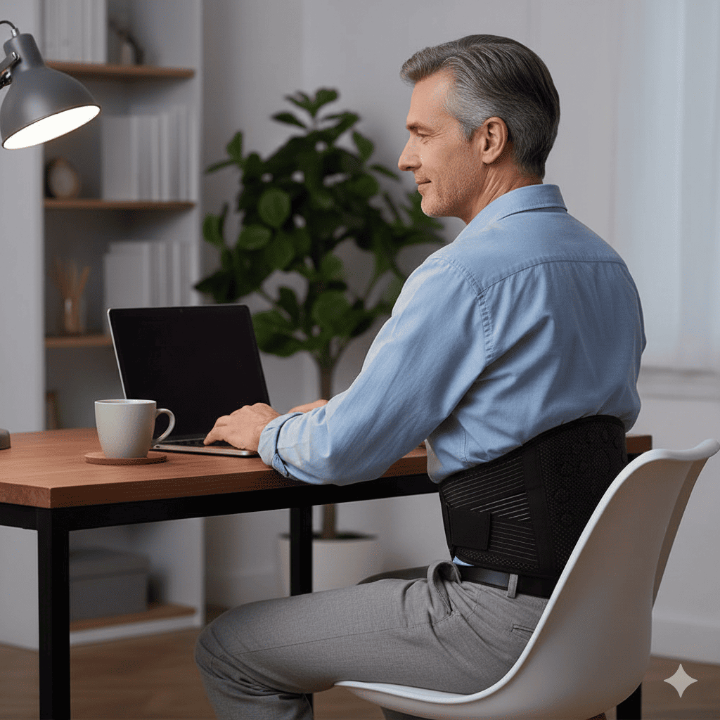 ceinture chauffante lombaire thermaserenite homme travail