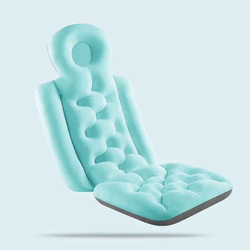 coussin de bain de couleur bleu