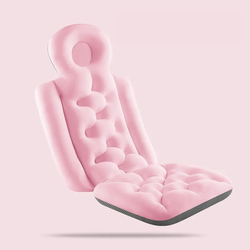 coussin de bain de couleur rose