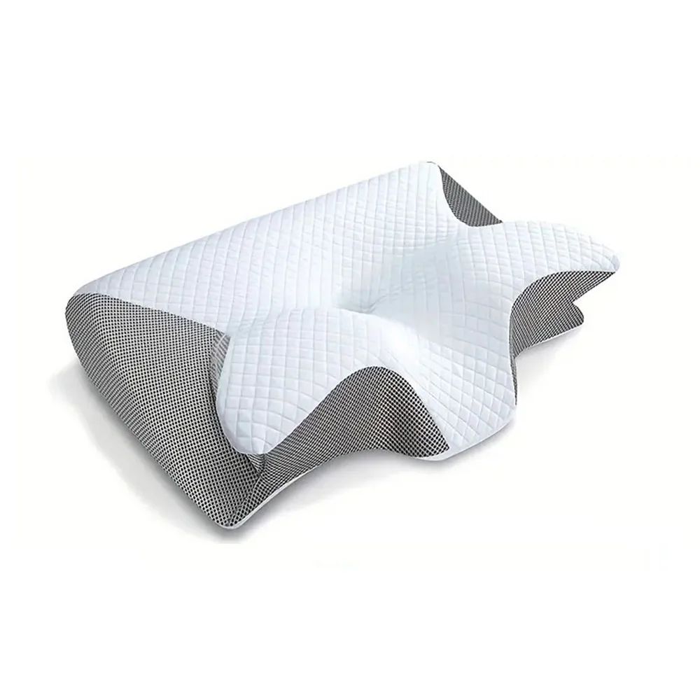 oreiller ergonomique gris clair