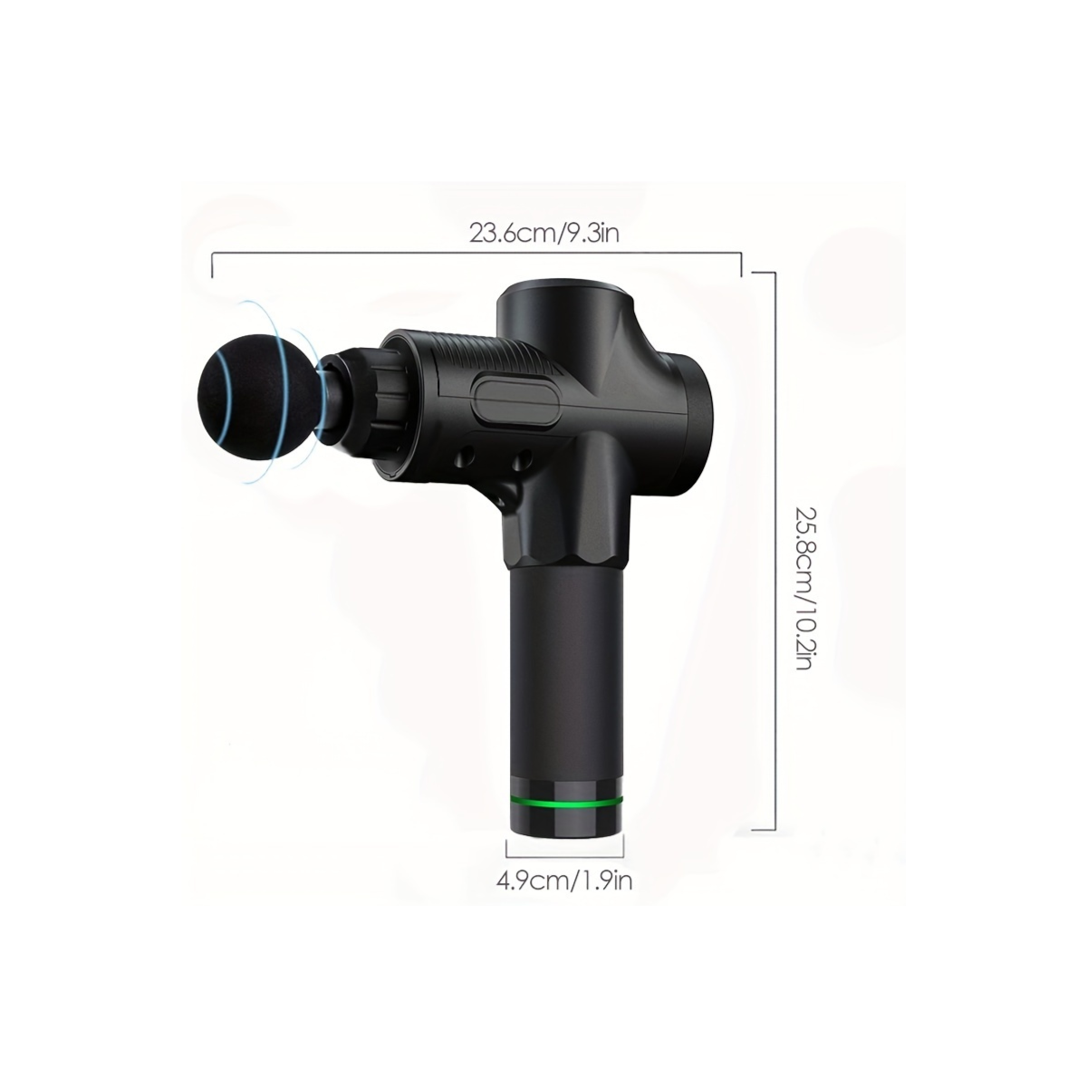 pistolet de massage dimension