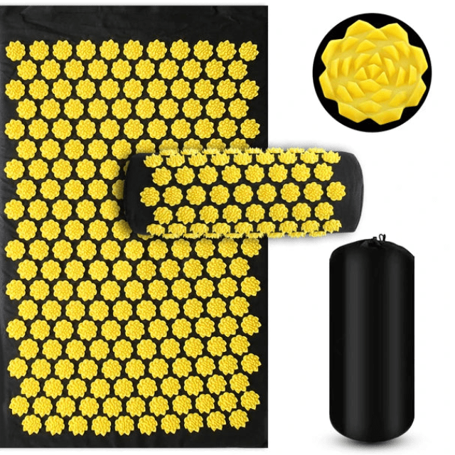 tapis acupression couleur jaune