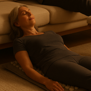 tapis acupression femme relaxation de soir