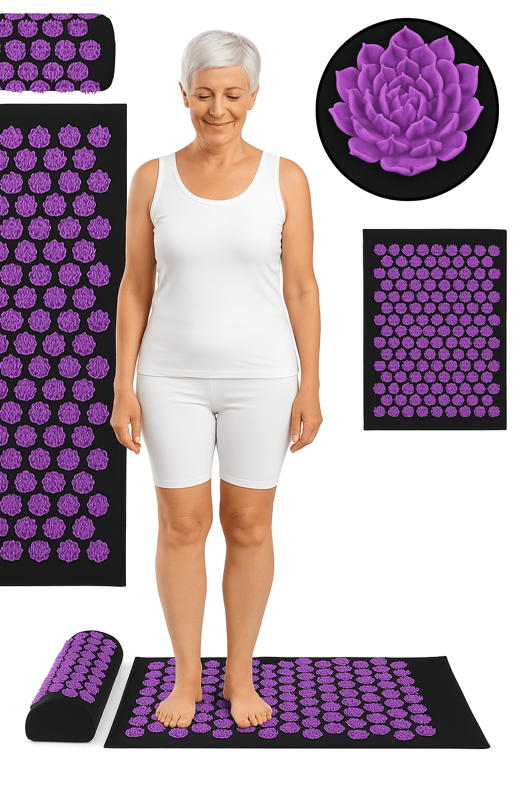 ZenPression+ | Tapis d’Acupression - Soulage les tensions et stimule la circulation | Auto - massage & Bien - être naturel - Enfin Actif 50+