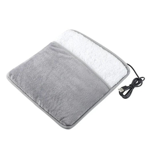 Coussin chauffant de couleur gris
