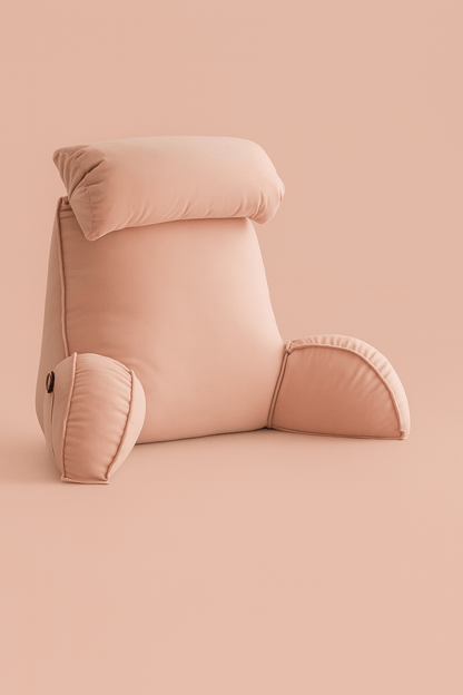 Coussin dos couleur rose