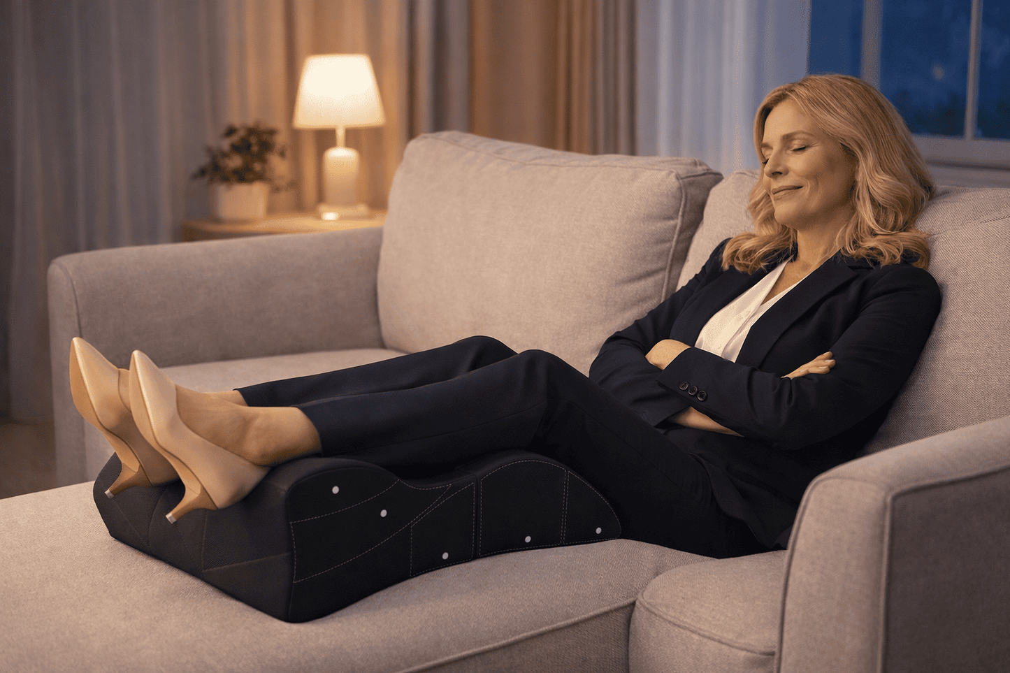 Coussin ergonomique zenposture femme detente au salon