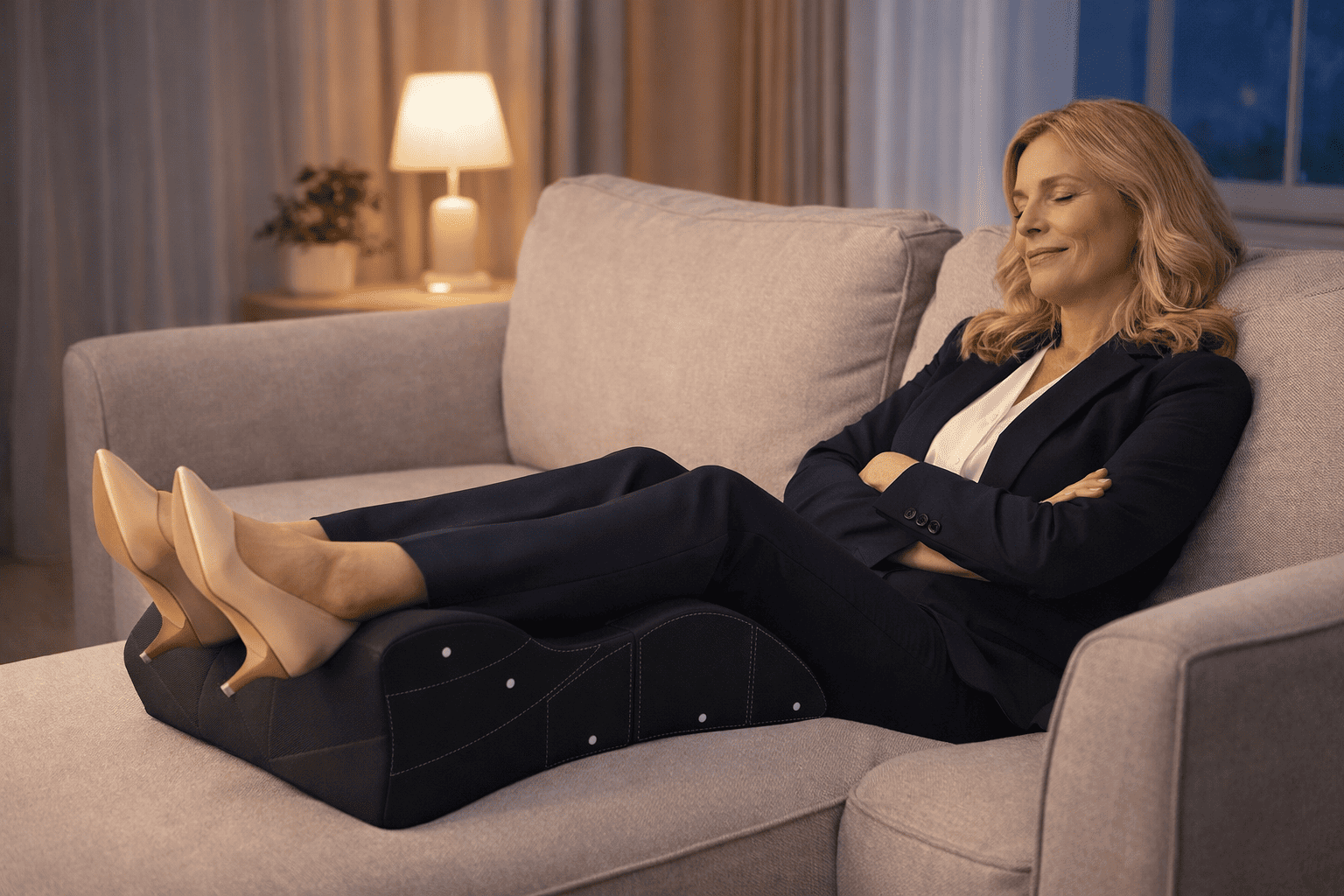 Coussin ergonomique zenposture femme detente au salon