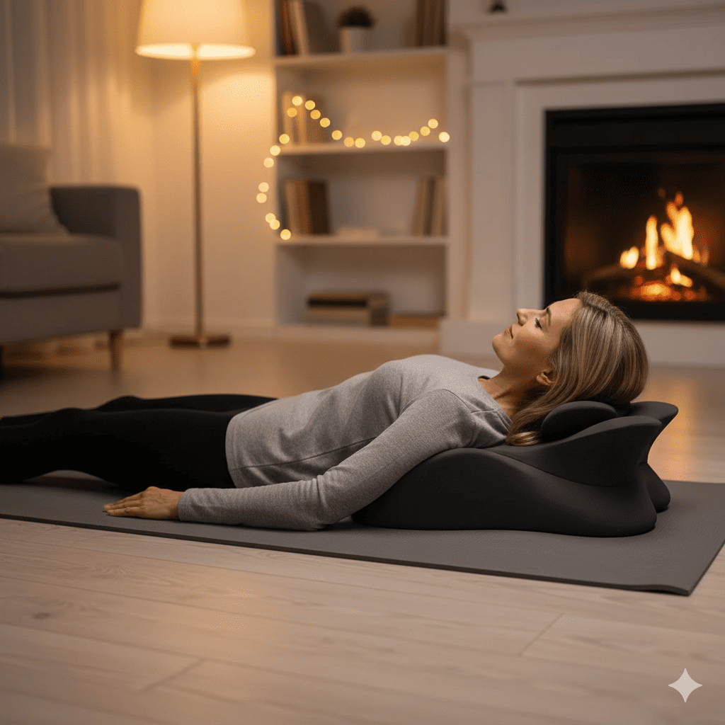 Coussin ergonomique zenposture femme relaxation du dos et nuque