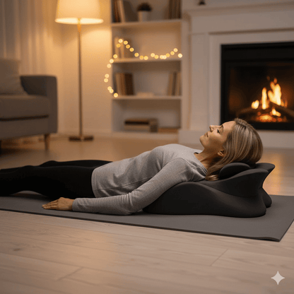 Coussin ergonomique zenposture femme relaxation du dos et nuque