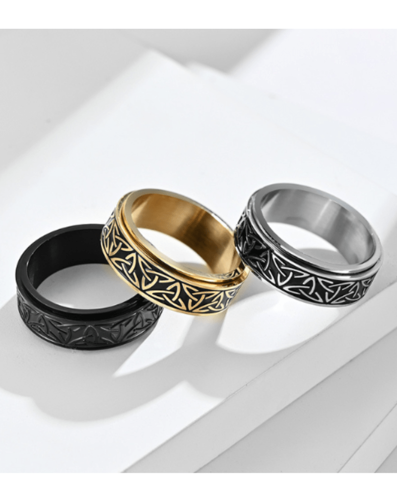 Bague Anti Stress Viking Tournante | Élégance et Sérénité pour les Professionnels de 50+ - Enfin Actif 50+