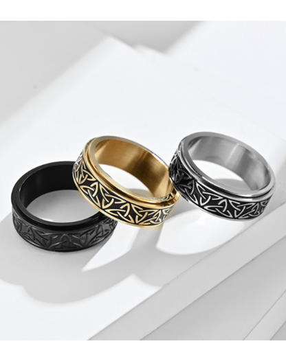 Bague Anti Stress Viking Tournante | Élégance et Sérénité pour les Professionnels de 50+ - Enfin Actif 50+