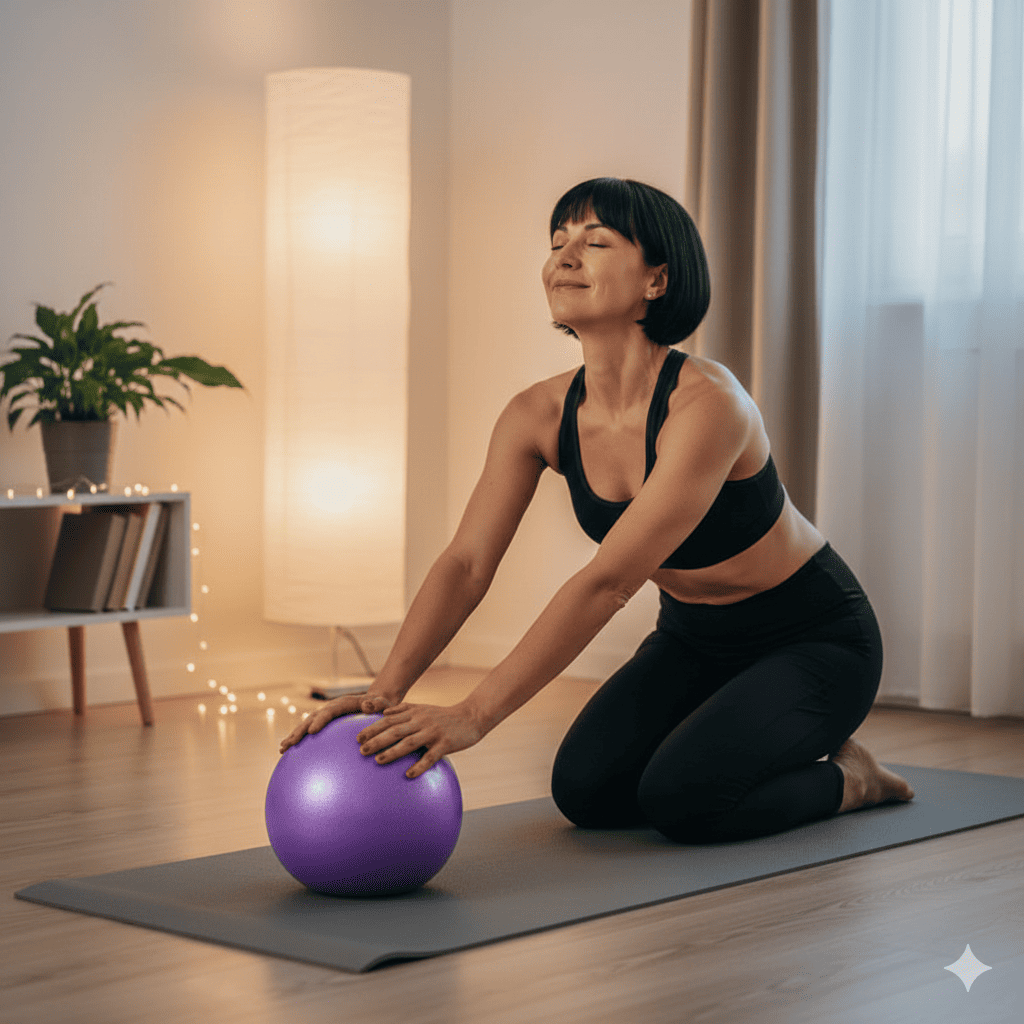 ballon pilate corebalance femme etirement