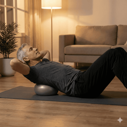 ballon pilate corebalance homme detente au salon