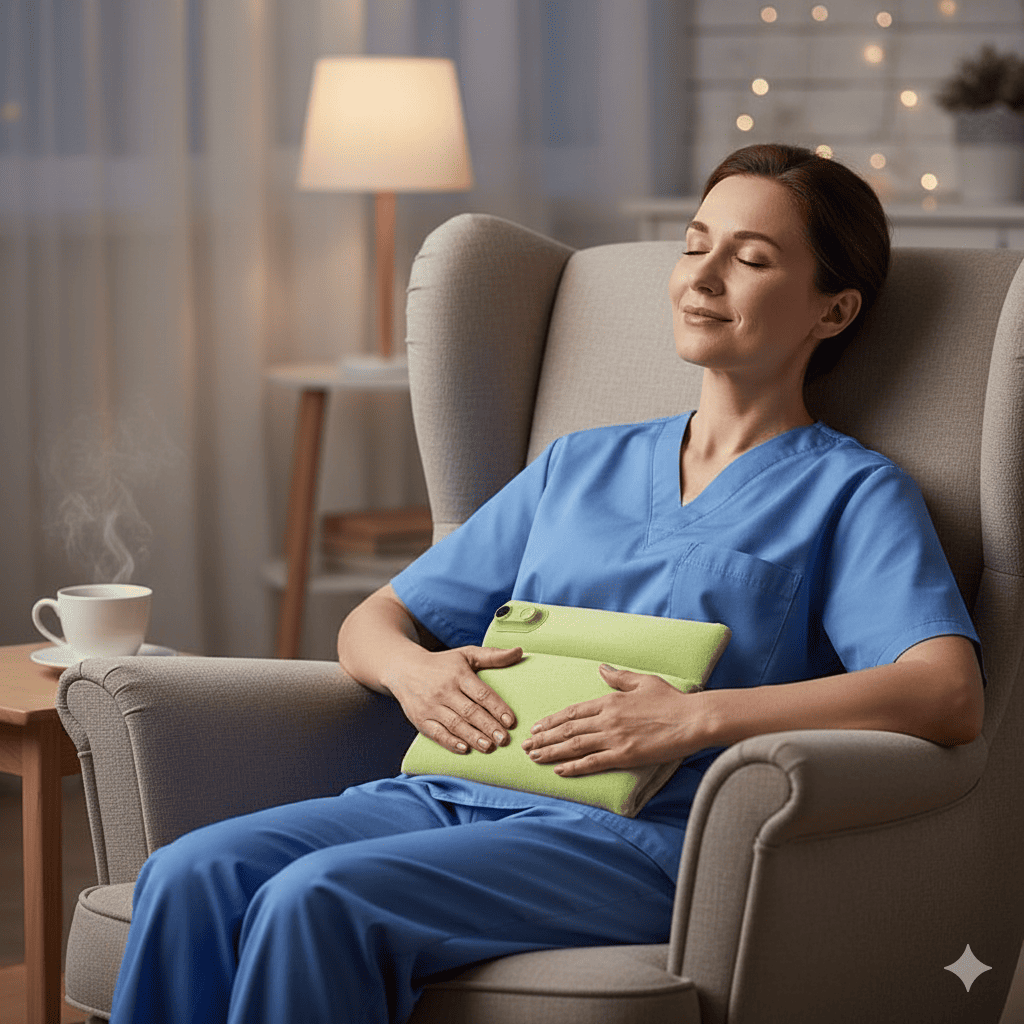 Bouillotte électrique MainVelours™ : chaleur apaisante pour crampes et mains fatiguées - Enfin Actif 50+