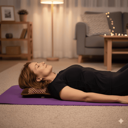 bouillotte electrique thermaluxe femme soulage cou au salon