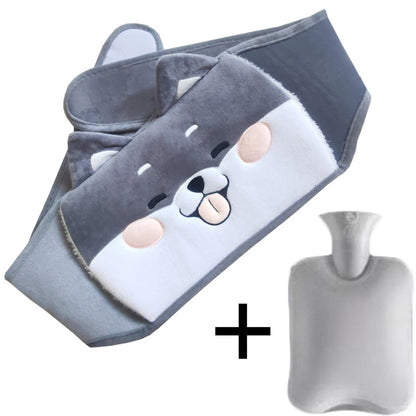 bouillotte peluche couleur gris chiot