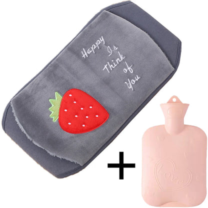 bouillotte peluche couleur gris fraise