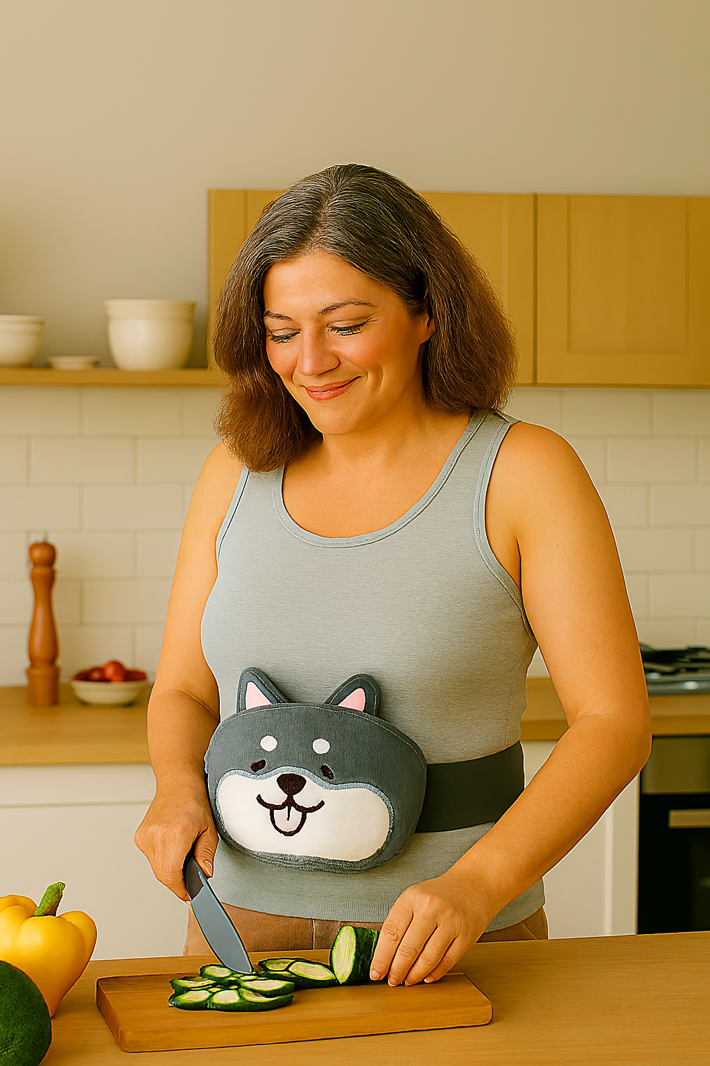 bouillotte peluche femme confort cuisine