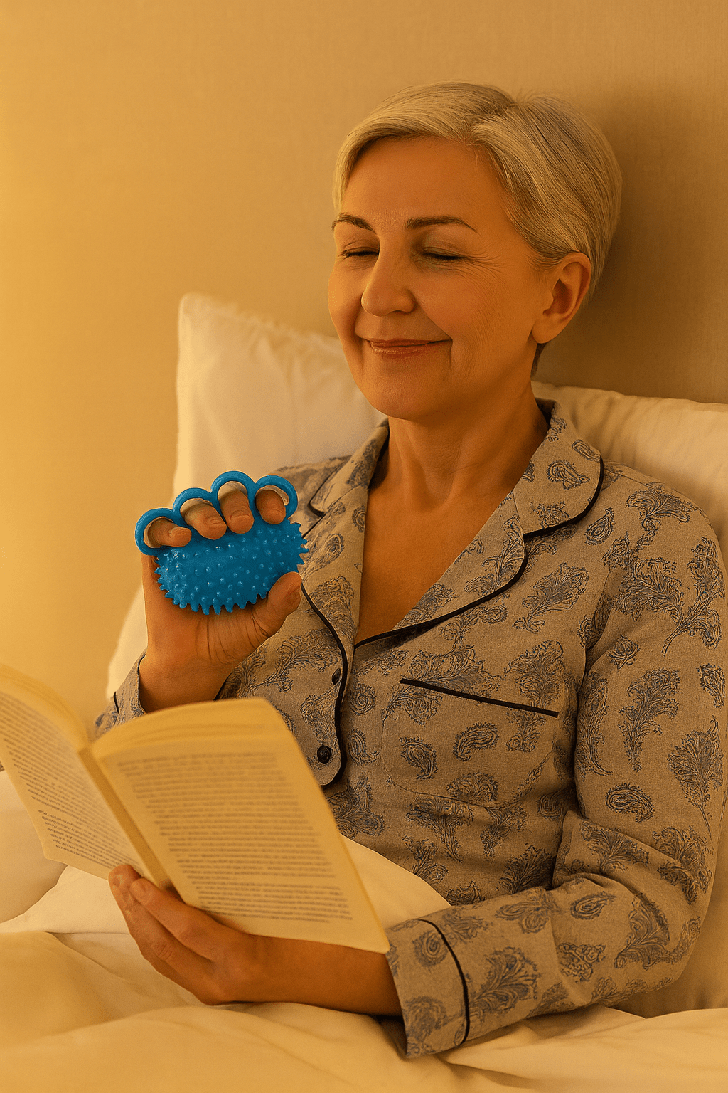 boule de massage kinesphere femme detente au lit