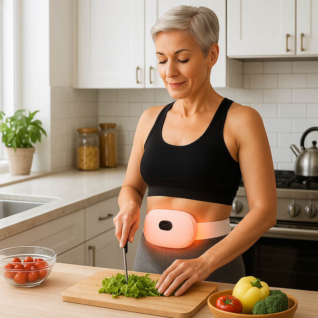 ceinture chauffante femme cuisine relaxation