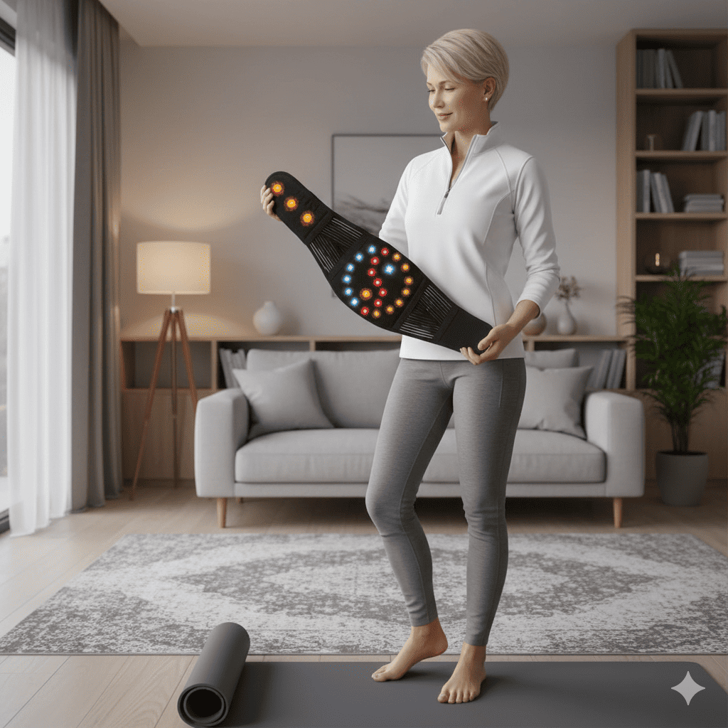 ceinture chauffante lombaire thermaserenite femme detente salon