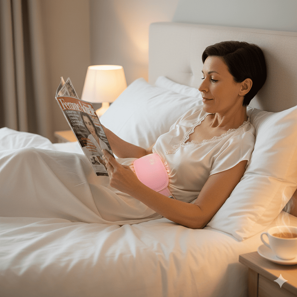 ceinture chauffante lunatherm femme lecture confort