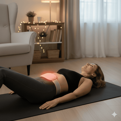 ceinture chauffante lunatherm femme relaxation au salon