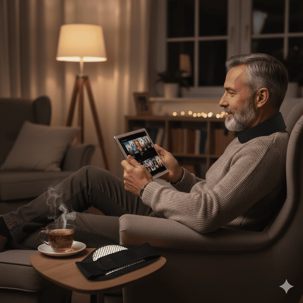 Collier Cervical Chauffant ThermaRelax™ – Soulagement de la Douleur & Confort Quotidien - Enfin Actif 50+