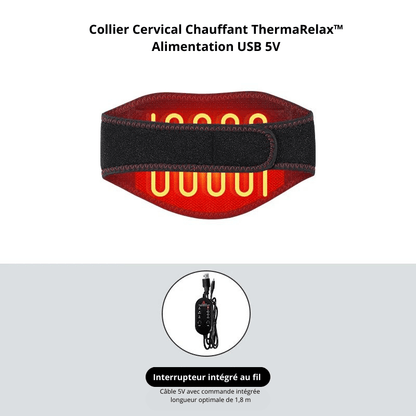 Collier Cervical Chauffant ThermaRelax™ – Soulagement de la Douleur & Confort Quotidien - Enfin Actif 50+