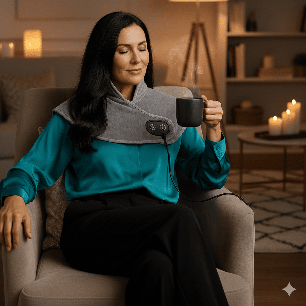 Coussin cervical chauffant ZenTherm 50+™: chaleur apaisante - Enfin Actif 50+