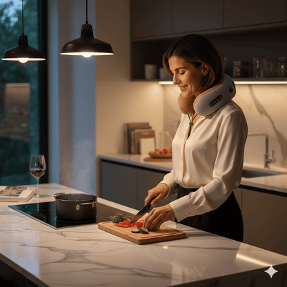 Coussin cervical chauffant Nuqea™ – chaleur apaisante et soutien de la nuque - Enfin Actif 50+