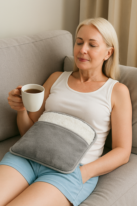 coussin chaufant femme relax ventre