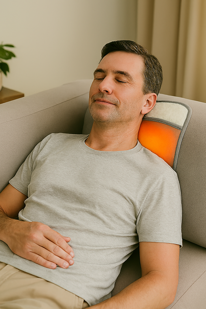 coussin chaufant homme relax nuque