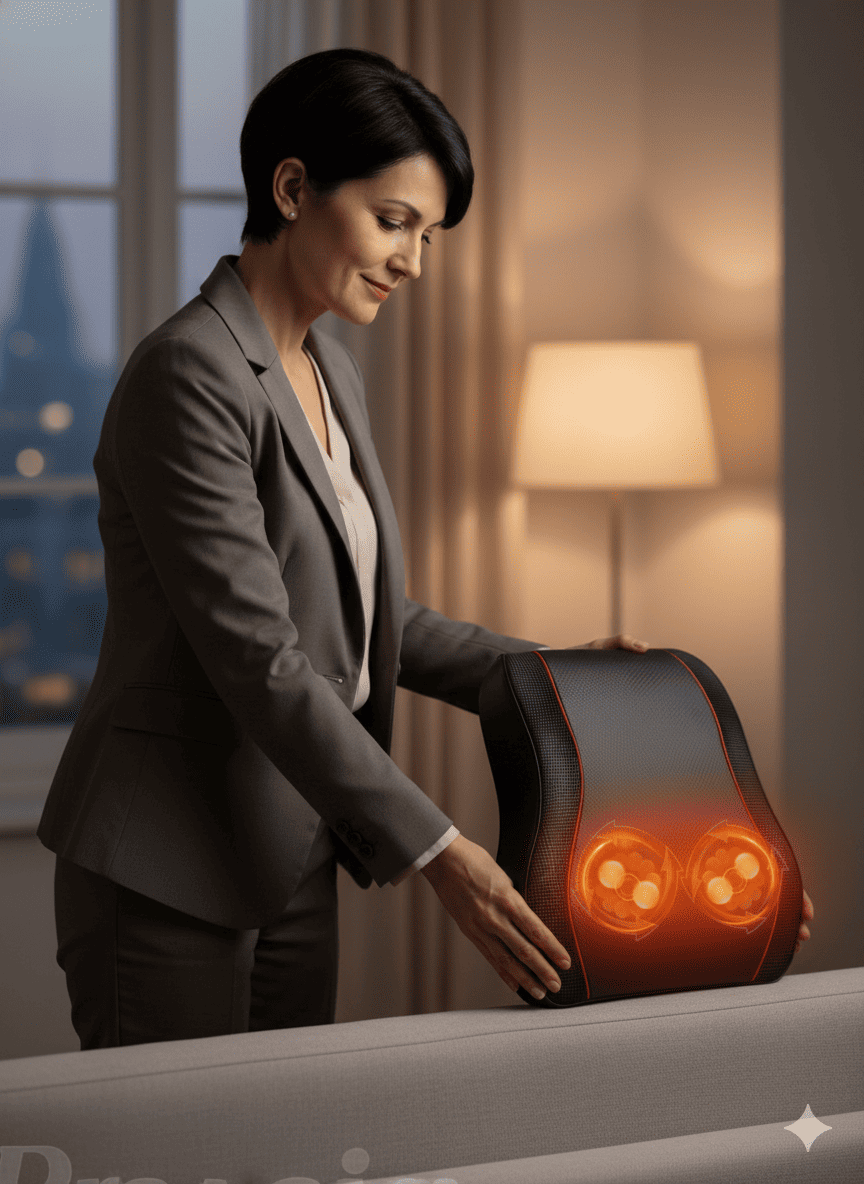 Coussin chauffant électrique Calmex™ : chaleur apaisante pour cervicales et dos - Enfin Actif 50+