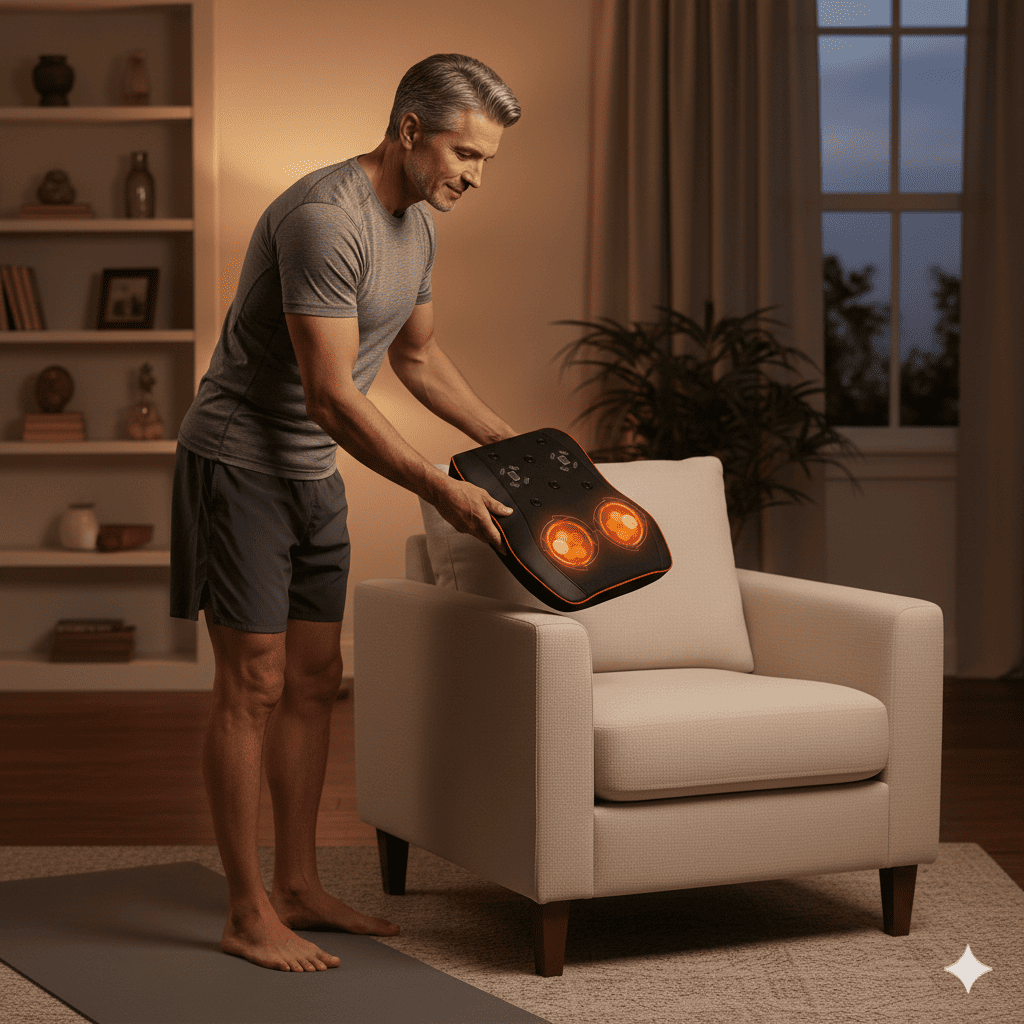 Coussin chauffant électrique Calmex™ : chaleur apaisante pour cervicales et dos - Enfin Actif 50+