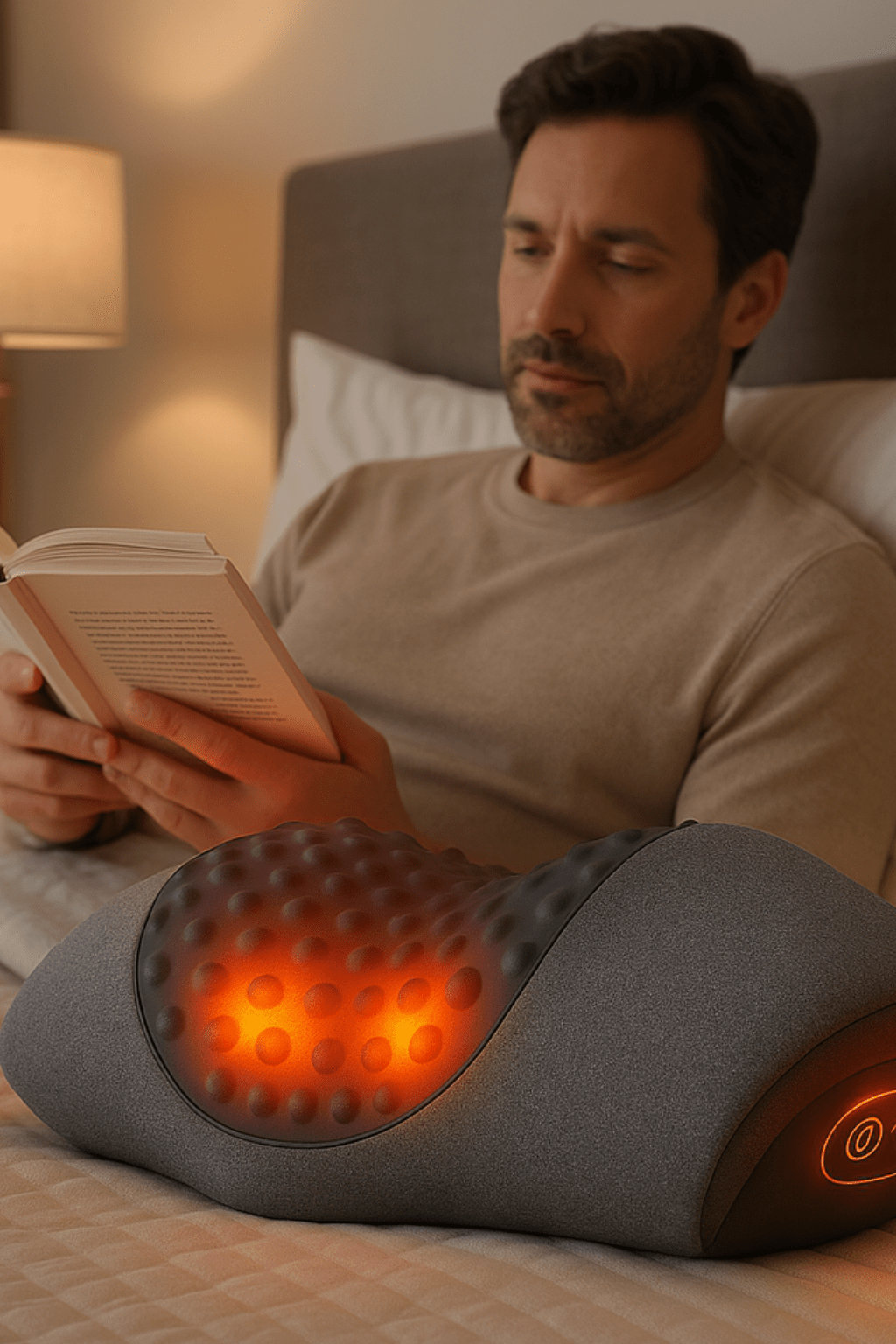 Coussin chauffant cervical SomniCerv™ – Massage relaxant pour seniors | Soulage tensions & améliore le sommeil