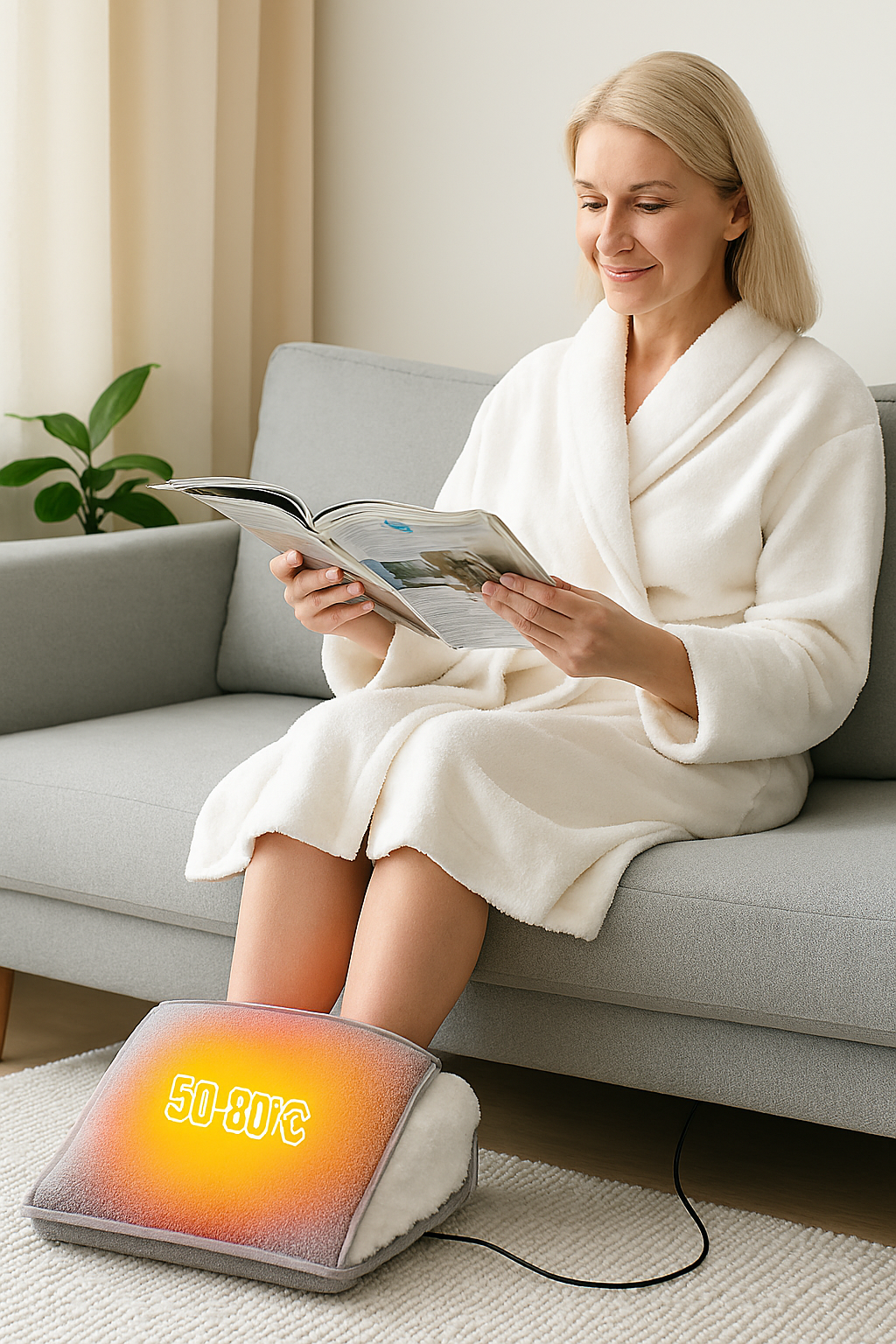 coussin chauffant femme relaxation