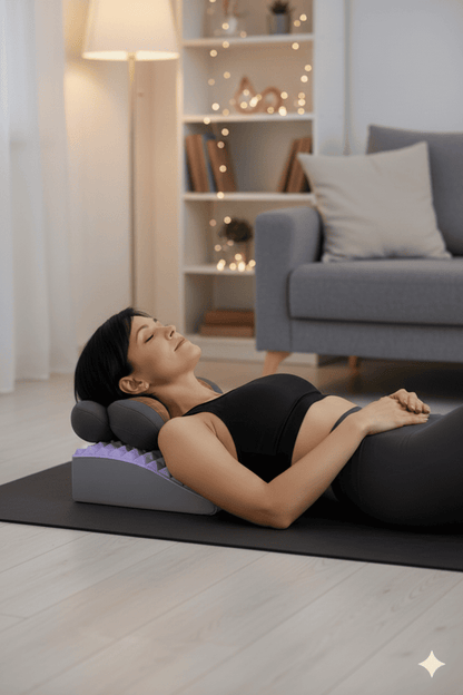 coussin chauffant somniserv femme detente salon