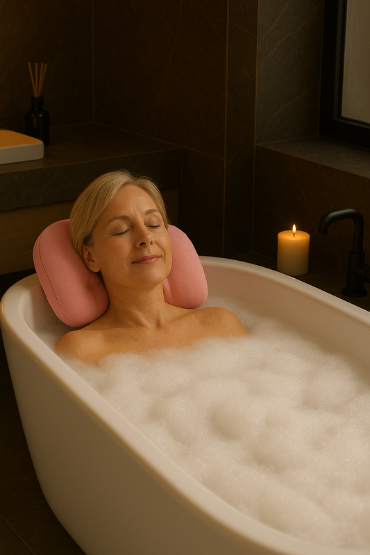 coussin de bain femme seance de detente