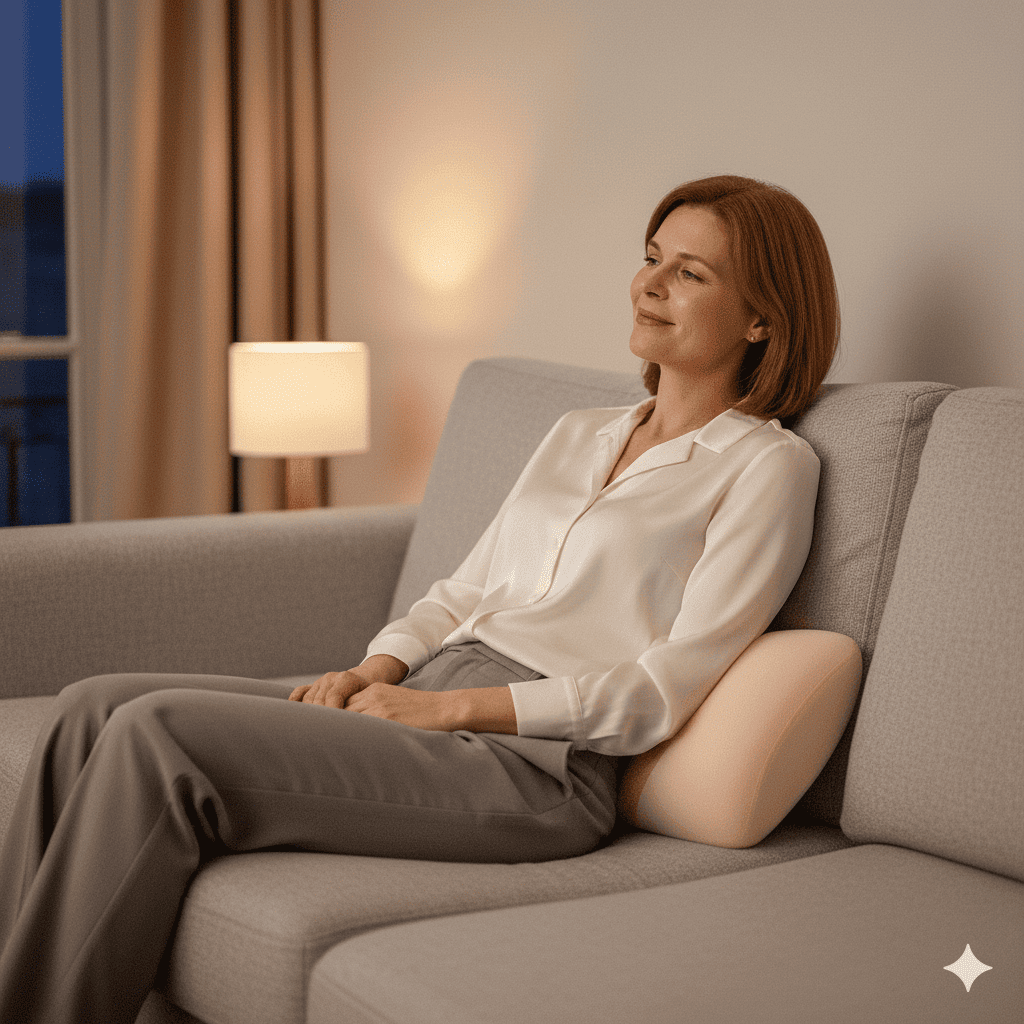 Coussin pour lombaire CalmDos™ : confort mémoire de forme et soulagement du dos - Enfin Actif 50+